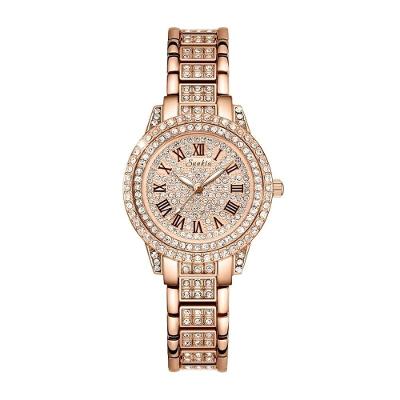 Relógio Feminino Lige 6703 à Prova D'água Ouro Rosa