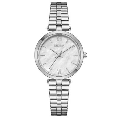 Relógio Feminino Megir Mg-85112 à Prova D'água Prata