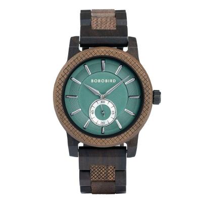 Relógio De Madeira Bobobird Gt131-1a à Prova D'água Verde