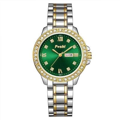 Relógio Feminino Poshi Ps944 à Prova D'água Verde