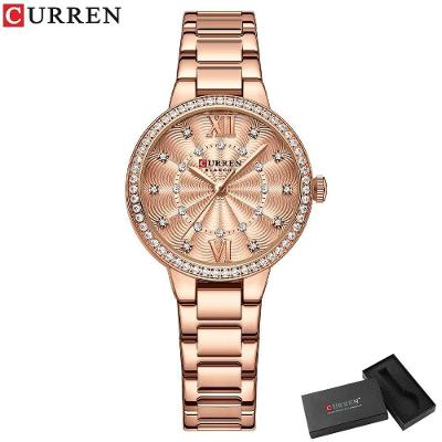 Relógio Feminino Curren 9085 À Prova D'Água Rosa