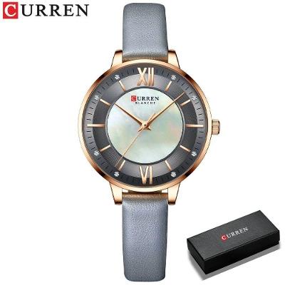Relógio Feminino Curren 9080 À Prova D'Água Cinza