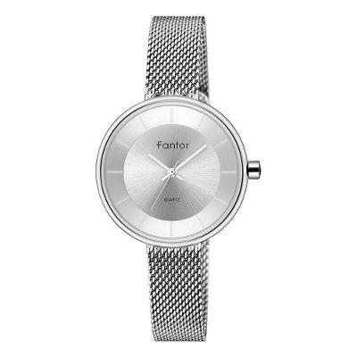 Relógio Feminino Fantor Wf1014l à Prova D'água Prata
