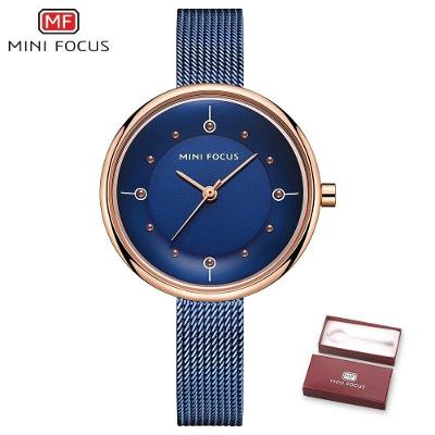 Relógio Feminino Mini Focus Mf0274l.01 à Prova D'água Azul