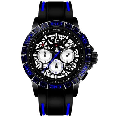 Relógio Masculino De Pulseira De Silicone A Prova D`Água