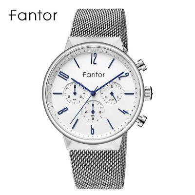 Relógio Masculino Fantor Wf1016g à Prova D'água Prata