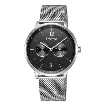 Relógio Masculino Fantor Wf1017g à Prova D'água Prata