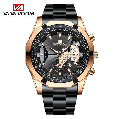Relógio Masculino Va Va Voom Va-238 Aço Inoxidável À Prova D'Água Prata