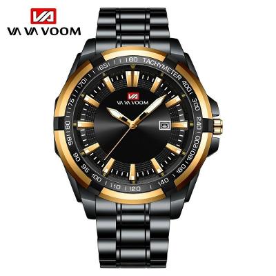Relógio Masculino Va Va Voom Va-2401 à Prova D'água Ouro
