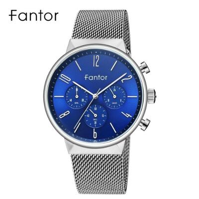 Relógio Masculino Fantor Wf1016g à Prova D'água Azul