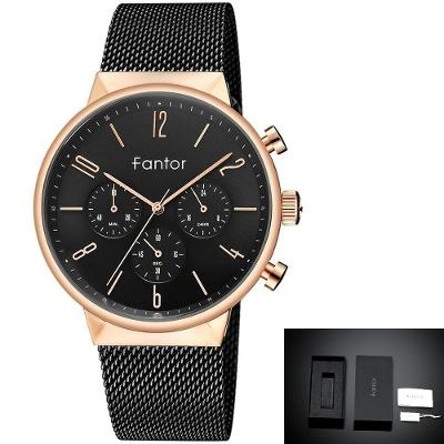 Relógio Masculino Fantor Wf1016g à Prova D'água Ouro
