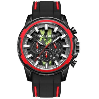 Relógio Masculino Com Pulseira De Silicone Data Automática