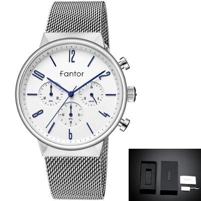 Relógio Masculino Fantor Wf1016g à Prova D'água Prata