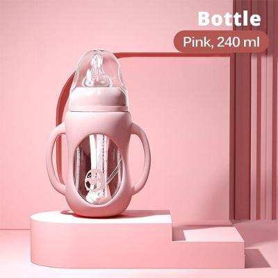 Mamadeira De Vidro Dupla Pink 240ml