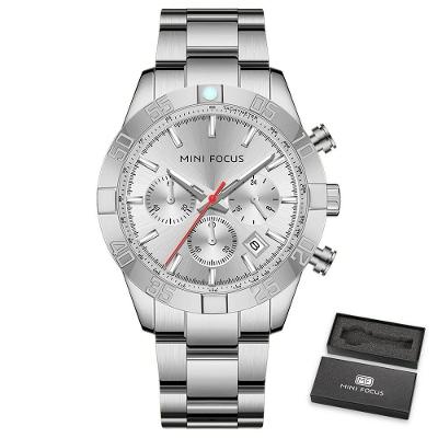 Relógio Masculino Mini Focus Mf0416g à Prova D'água Prata