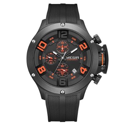Relógio Masculino Megir Mg-8115 à Prova D'água Preto
