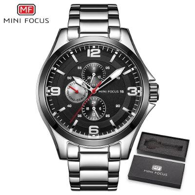 Relógio Masculino Mini Focus Mf0199g à Prova D'água Cinza