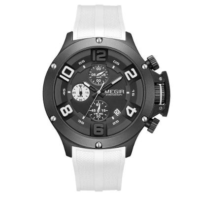 Relógio Masculino Megir Mg-8115 à Prova D'água Branco