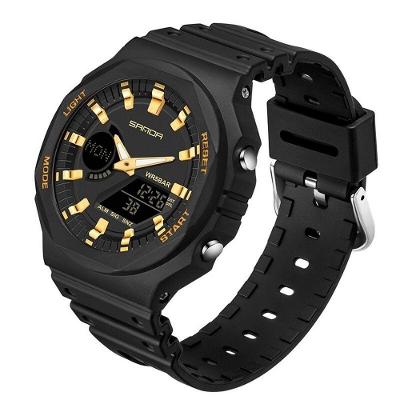 Relógios Masculino Casual 50M Esporte À Prova D' Água Sanda