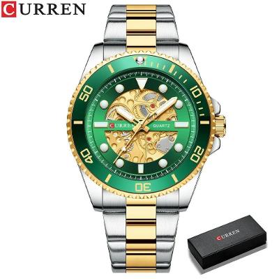 Relógio Masculino Curren 8412 À Prova D'Água Verde