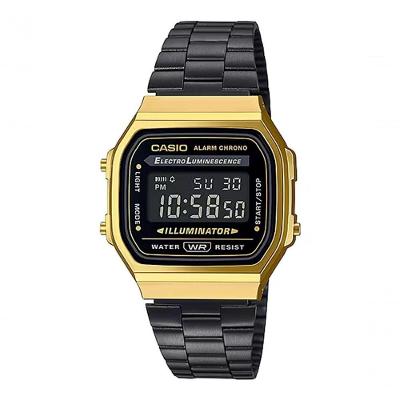 Relógio Casio Vintage A168wegb-1bdf Preto E Dourado