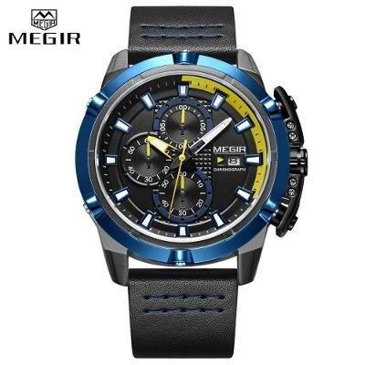 Relógio Masculino Megir 2062 à Prova D'água Azul