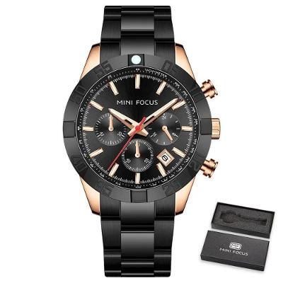 Relógio Masculino Mini Focus Mf0416g à Prova D'água Ouro Rosa