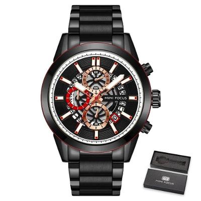 Relógio Masculino Mini Focus Mf0285g à Prova D'água Preto