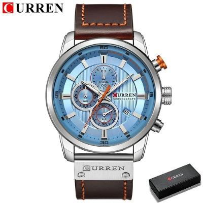Relógio Masculino Curren 8291 À Prova D'Água Azul