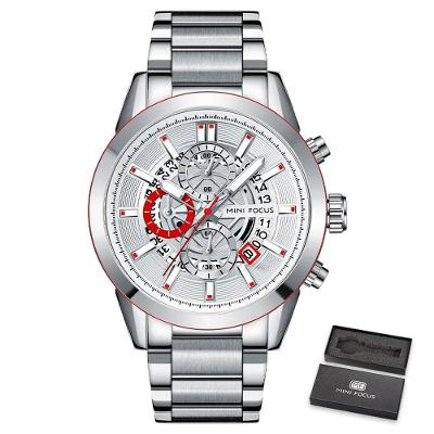 Relógio Masculino Mini Focus Mf0285g à Prova D'água Prata