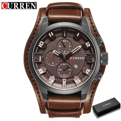 Relógio Masculino Curren 8225 À Prova D'Água Marrom
