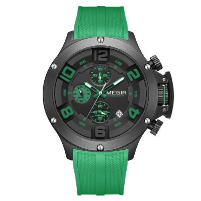 Relógio Masculino Megir Mg-8115 à Prova D'água Verde