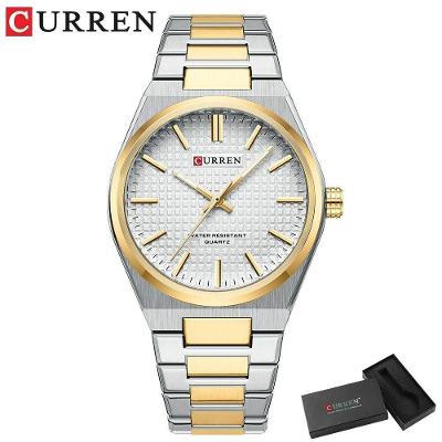 Relógio Masculino Curren 8439 À Prova D'Água Branco