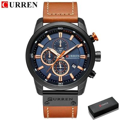 Relógio Masculino Curren 8291 À Prova D'Água Azul Escuro