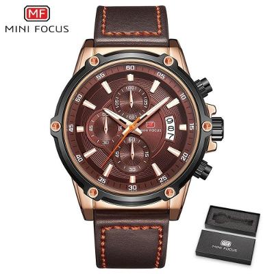 Relógio Masculino Mini Focus Mf0175g à Prova D'água Marrom
