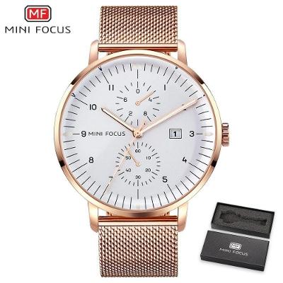 Relógio Masculino Mini Focus Mf0052g à Prova D'água Branco