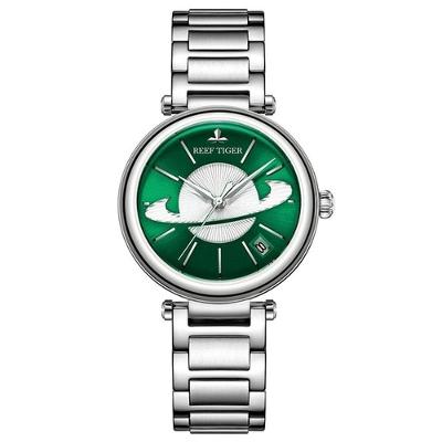 Reógio Feminino Reef Tiger Rga1591-yly à Prova D'água Verde Claro