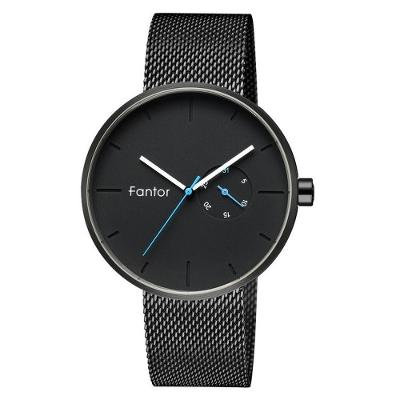 Relógio Masculino Fantor Wf1010g à Prova D'água Preto