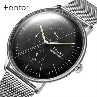 Relógio Masculino Fantor Wf1004g à Prova D'água Preto