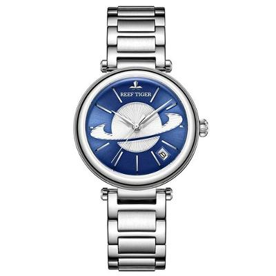 Reógio Feminino Reef Tiger Rga1591-yly à Prova D'água Azul Claro