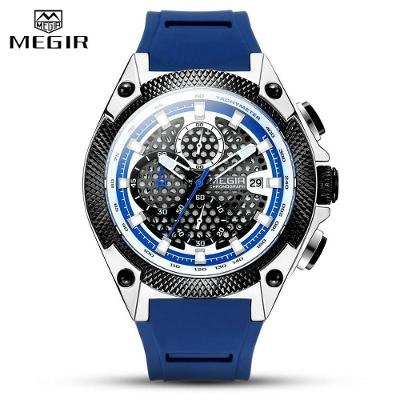 Relógio Masculino Megir 2127 à Prova D'água Azul