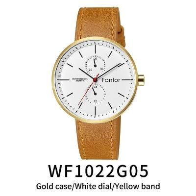 Relógio Masculino Fantor Wf1022g à Prova D'água Amarelo