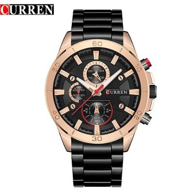 Relógio Masculino Curren 8275 À Prova D'Água Rosa