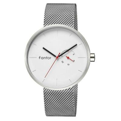 Relógio Masculino Fantor Wf1010g à Prova D'água Prata