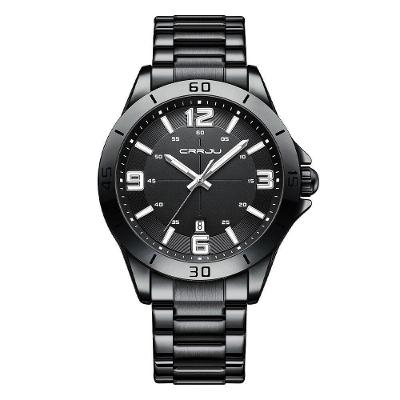 Relógio De Aço Inoxidável Crrju Luxo Quartzo Masculino
