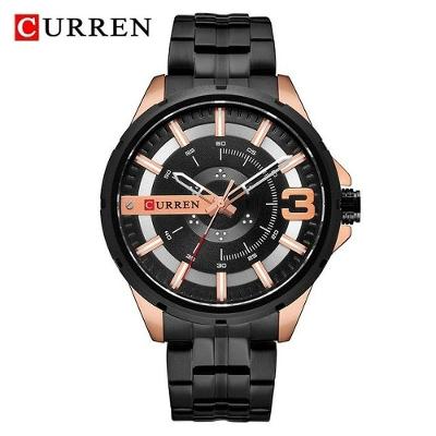 Relógio Masculino Curren 8333 à Prova D'água Ouro Rosa