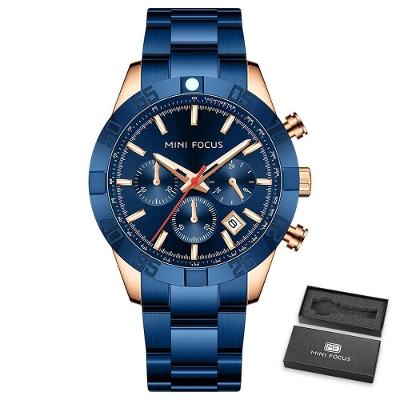 Relógio Masculino Mini Focus Mf0416g à Prova D'água Azul