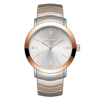 Relógio Masculino Poshi 945 à Prova D'água Ouro Rosa