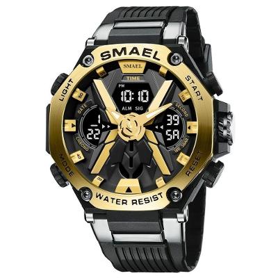 Relógio De Pulso Masculino Smael 8087 à Prova D'água Ouro