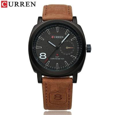 Relógio De Pulso Masculino Curren 8139 à Prova D'água Marrom